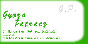 gyozo petrecz business card